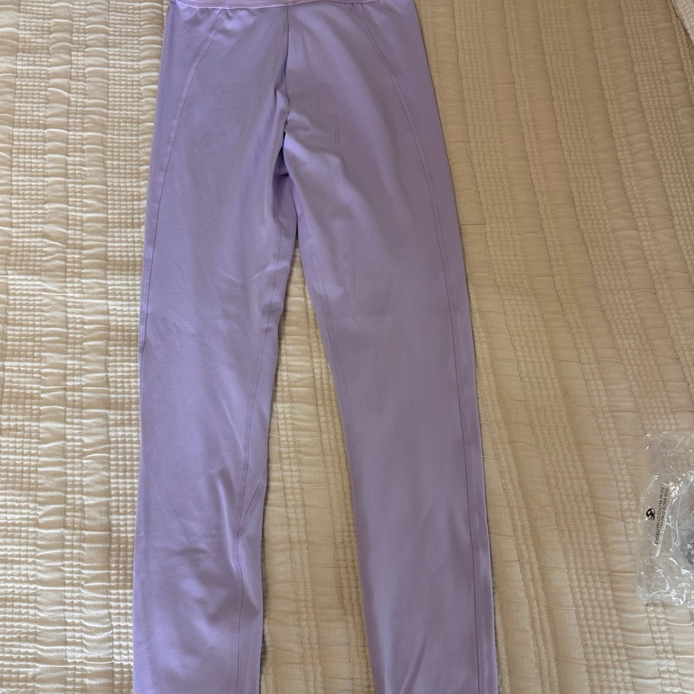 NWT Pink Victoria's Secret Light Purple logo banded Leggings size medium
